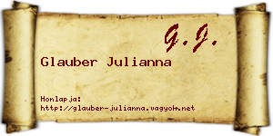 Glauber Julianna névjegykártya